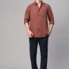 Women Cottonworld 100% Linen Shirts | 100% Linen Shirts^Men's 100% Linen Regular Fit Shirt