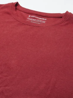 Cottonworld Men | Regular Fit^Men's Cotton Bamboo Elastane Regular Fit Tshirt