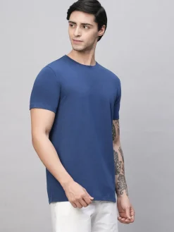Cottonworld Men | Regular Fit^Men's Cotton Bamboo Elastane Regular Fit Tshirt