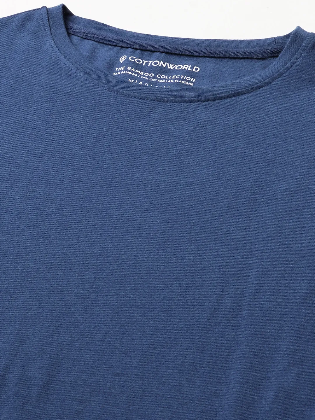 Cottonworld Men | Regular Fit^Men's Cotton Bamboo Elastane Regular Fit Tshirt