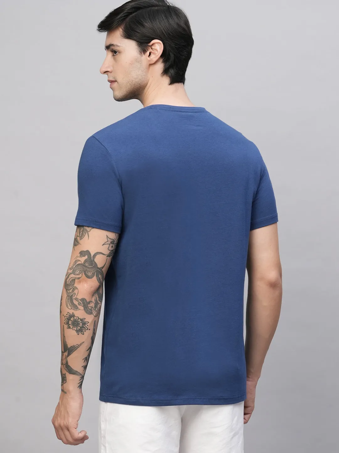 Cottonworld Men | Regular Fit^Men's Cotton Bamboo Elastane Regular Fit Tshirt