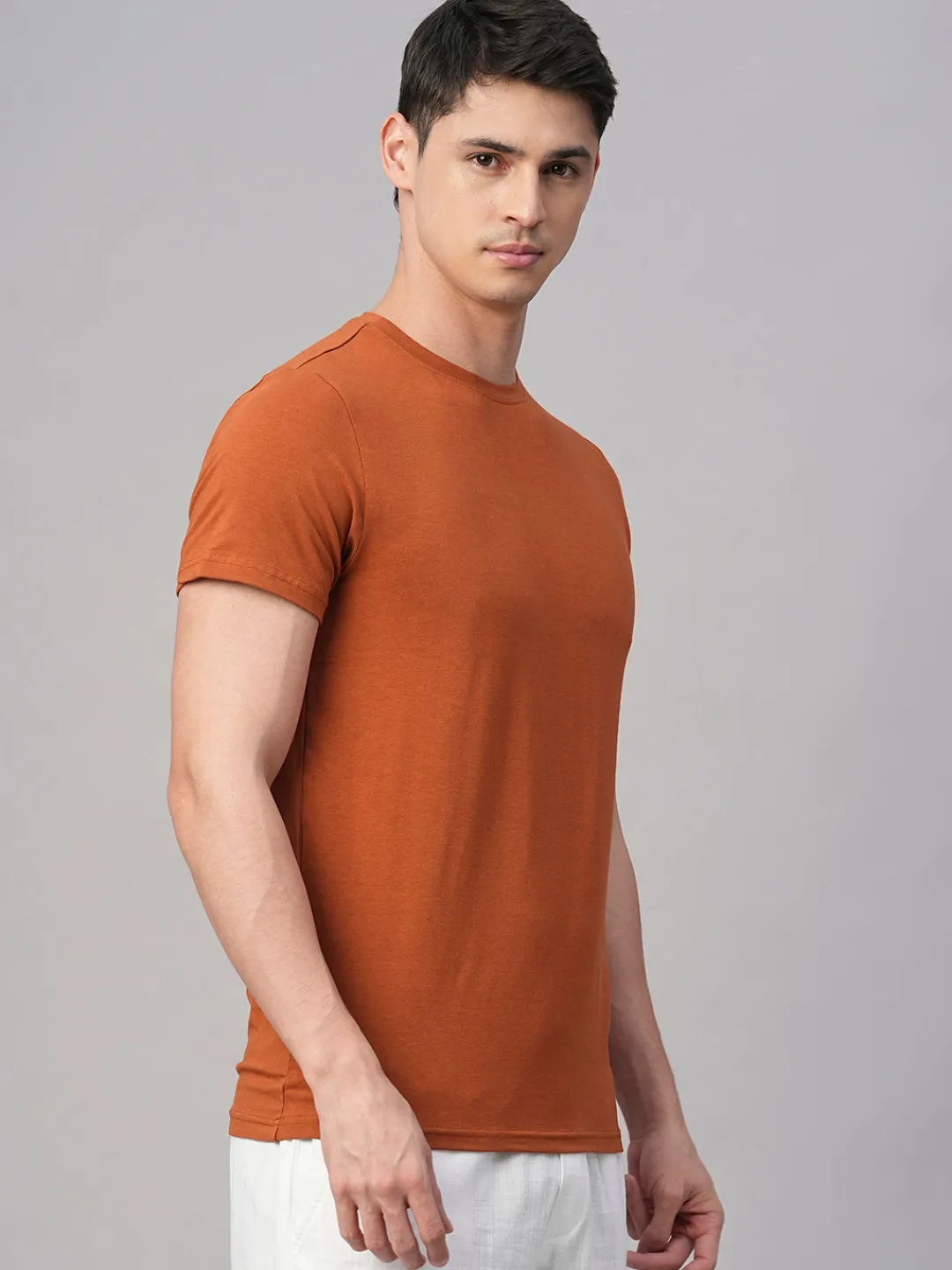 Cottonworld Men | Regular Fit^Men's Cotton Bamboo Elastane Regular Fit Tshirt