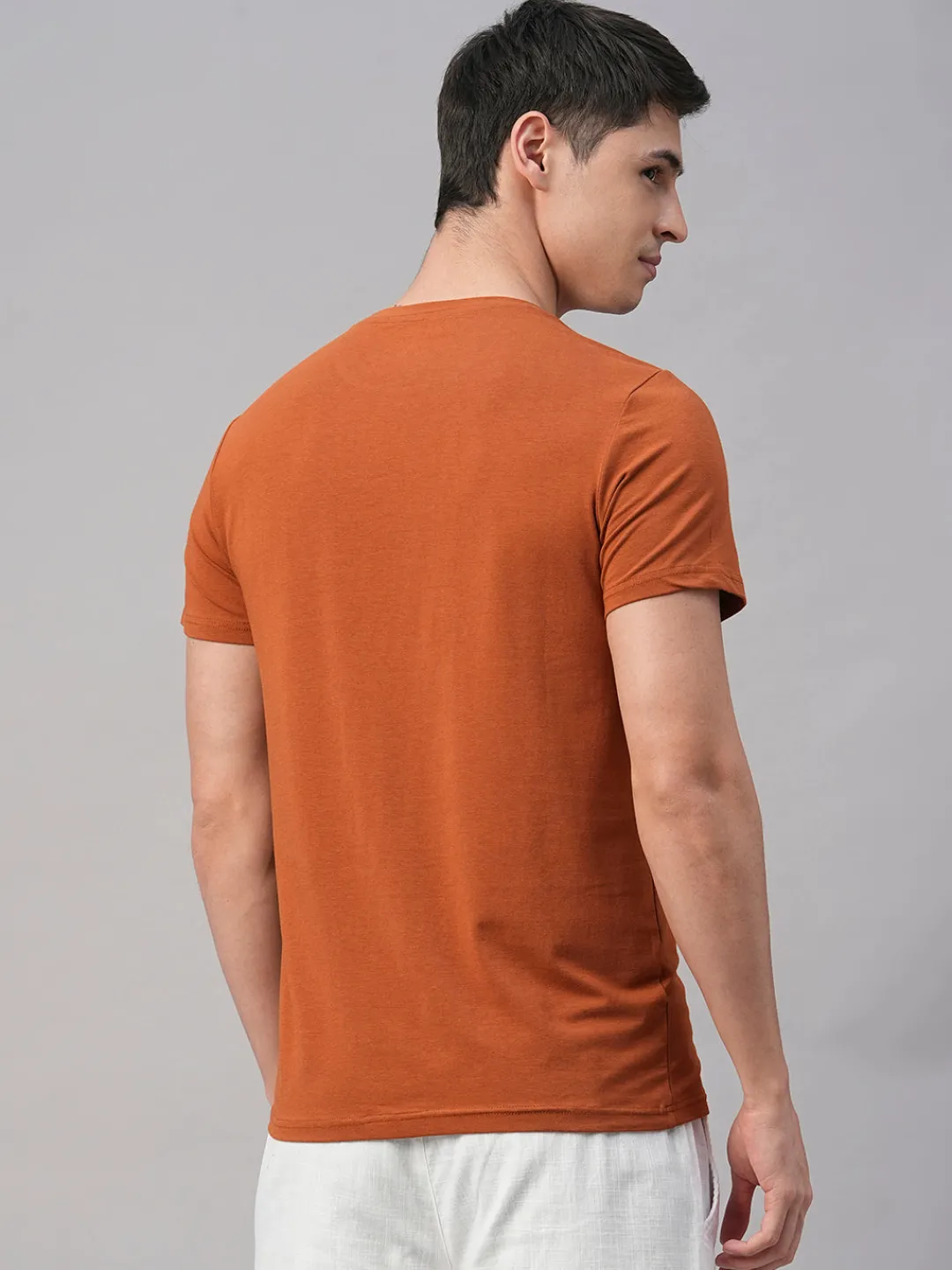Cottonworld Men | Regular Fit^Men's Cotton Bamboo Elastane Regular Fit Tshirt