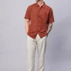 Women Cottonworld Shirts | Shirts^Men's Cotton Linen Regular Fit Summer Shirt