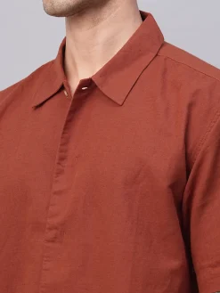 Women Cottonworld Shirts | Shirts^Men's Cotton Linen Regular Fit Summer Shirt
