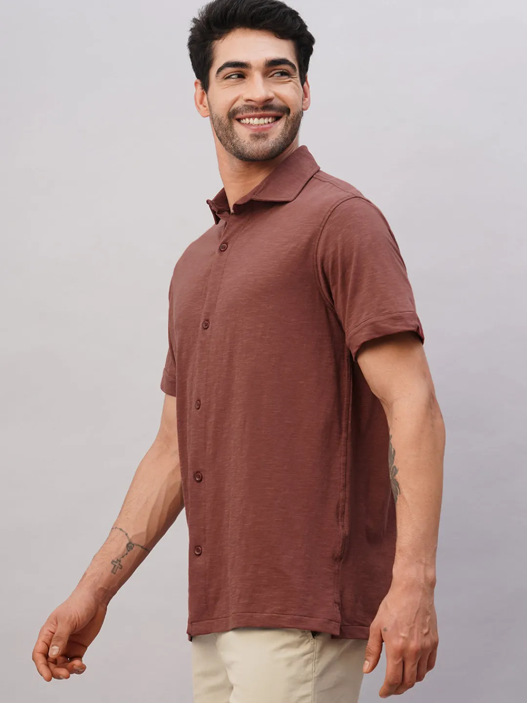 Cottonworld Regular Fit^Men's Cotton Regular Fit Tshirt