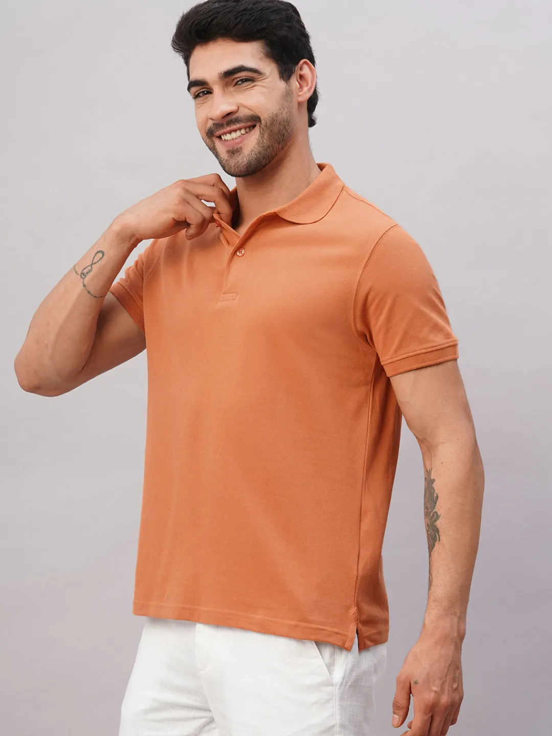 Cottonworld Regular Fit | Polo^Men's Cotton Regular Fit Tshirt