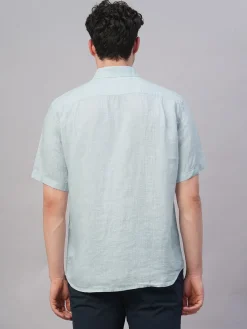 Women Cottonworld 100% Linen Shirts | 100% Linen Shirts^Men's 100% Linen Regular Fit Shirt