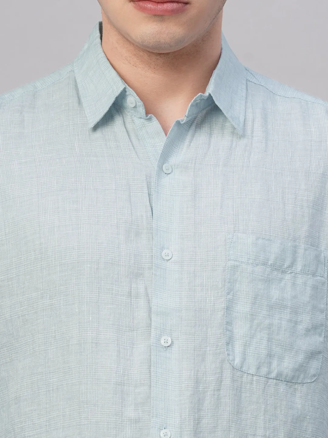 Women Cottonworld 100% Linen Shirts | 100% Linen Shirts^Men's 100% Linen Regular Fit Shirt