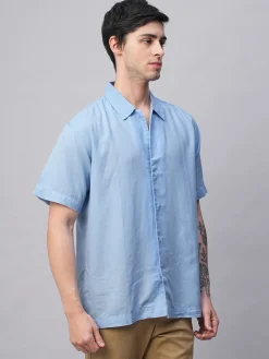 Women Cottonworld Shirts | Shirts^Men's Cotton Linen Regular Fit Summer Shirt