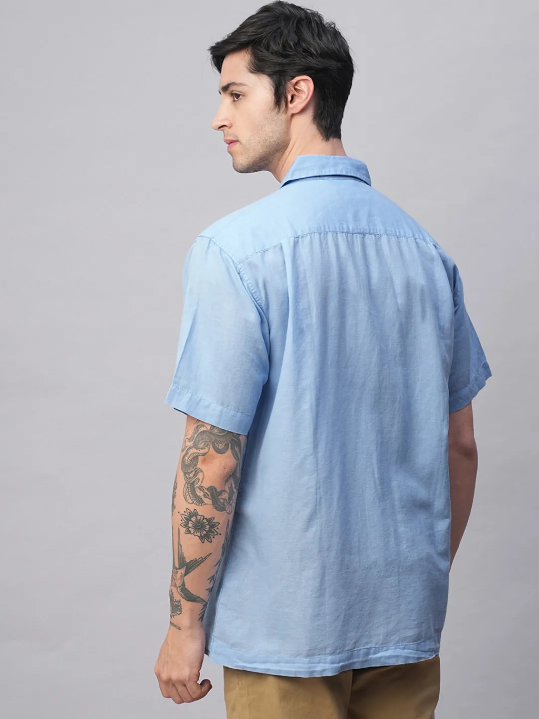 Women Cottonworld Shirts | Shirts^Men's Cotton Linen Regular Fit Summer Shirt