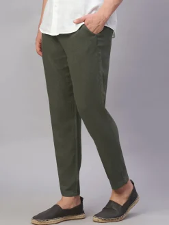 Cottonworld Pants | Pants^Men's Viscose Linen Regular Fit Pant