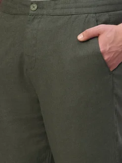 Cottonworld Pants | Pants^Men's Viscose Linen Regular Fit Pant