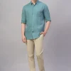 Women Cottonworld 100% Linen Shirts | 100% Linen Shirts^Men's 100% Linen Regular Fit Shirt