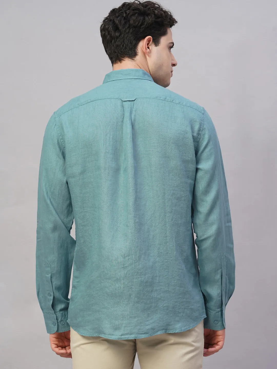 Women Cottonworld 100% Linen Shirts | 100% Linen Shirts^Men's 100% Linen Regular Fit Shirt