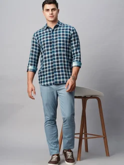 Women Cottonworld Checkered | Checkered^Men's Cotton Regular Fit Checked Shirt