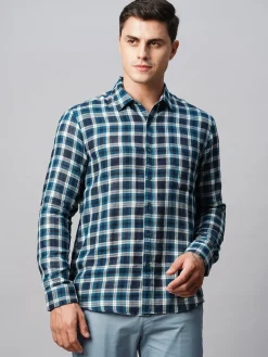 Women Cottonworld Checkered | Checkered^Men's Cotton Regular Fit Checked Shirt