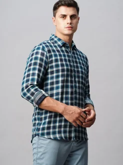 Women Cottonworld Checkered | Checkered^Men's Cotton Regular Fit Checked Shirt