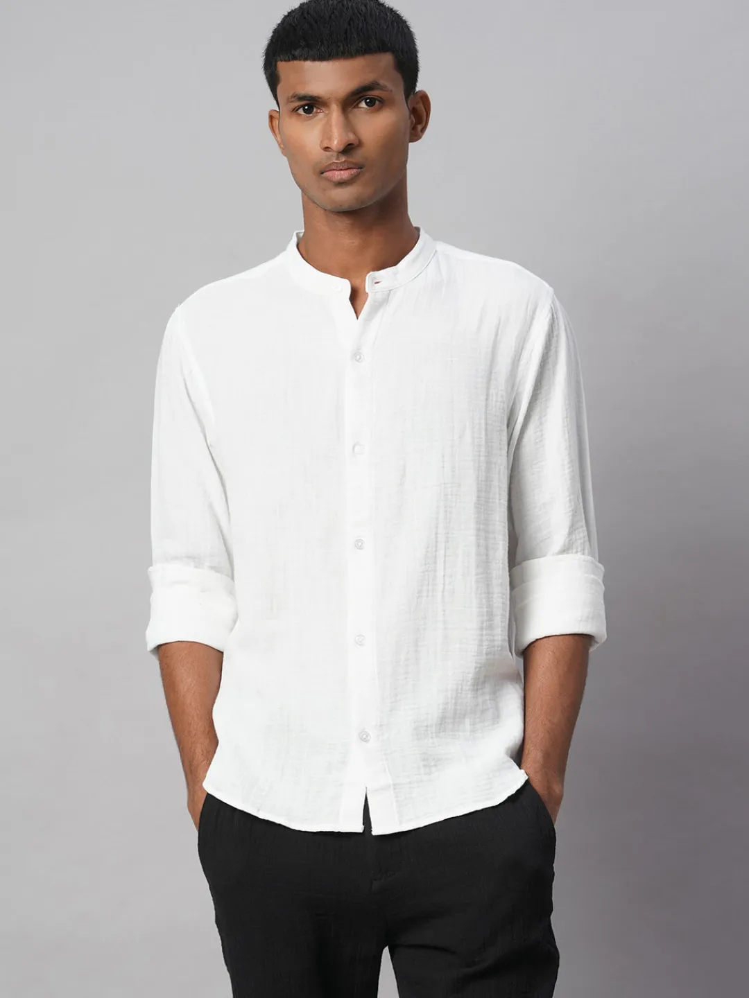 Women Cottonworld Solid | Solid^Men's 100% Cotton Loose Fit Shirt