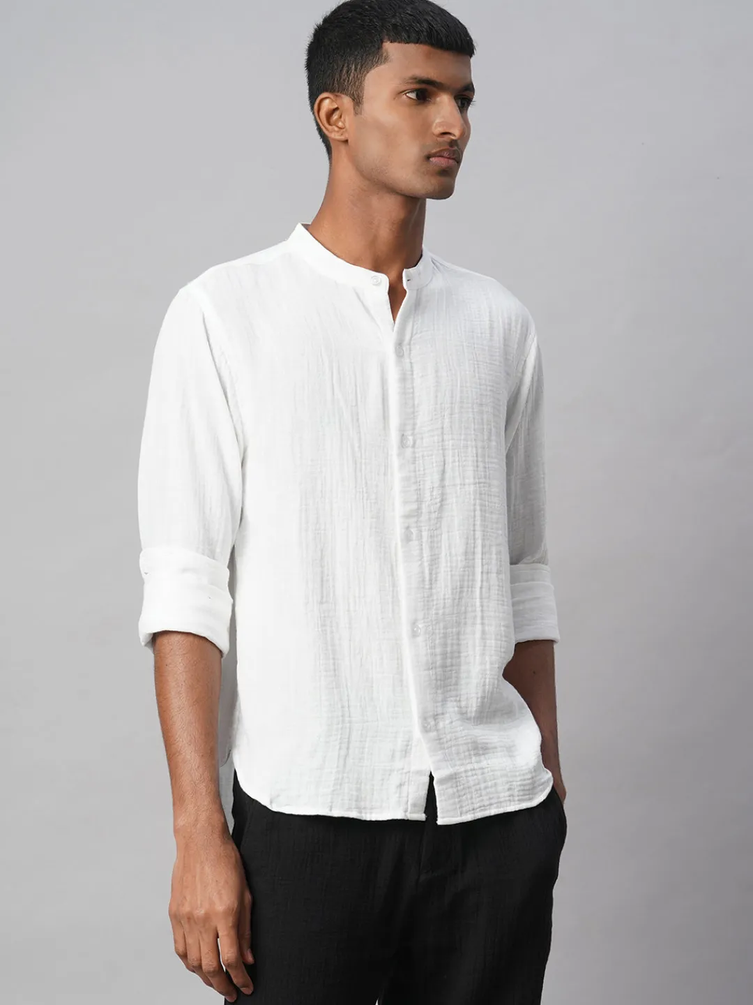 Women Cottonworld Solid | Solid^Men's 100% Cotton Loose Fit Shirt