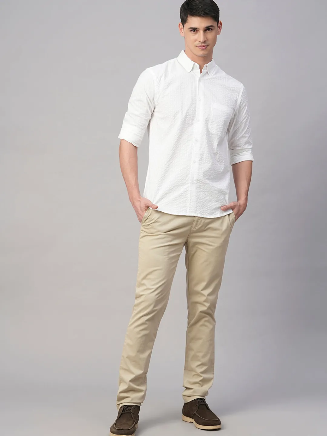 Women Cottonworld Solid | Solid^Men's 100% Cotton Regular Fit Shirt