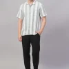 Women Cottonworld Striped | Striped^Men's 100% Cotton Regular Fit Shirt