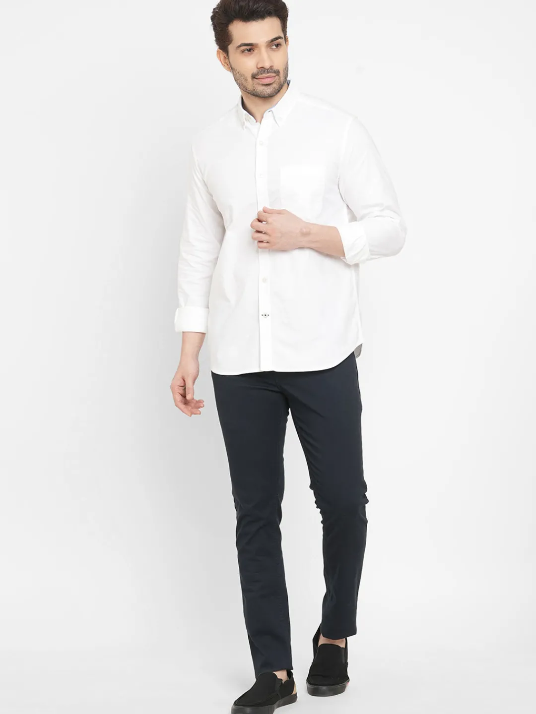 Women Cottonworld Solid | Solid^Men's 100% Cotton Regular Fit Shirt
