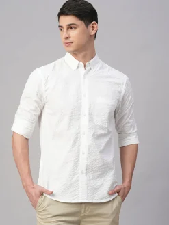 Women Cottonworld Solid | Solid^Men's 100% Cotton Regular Fit Shirt