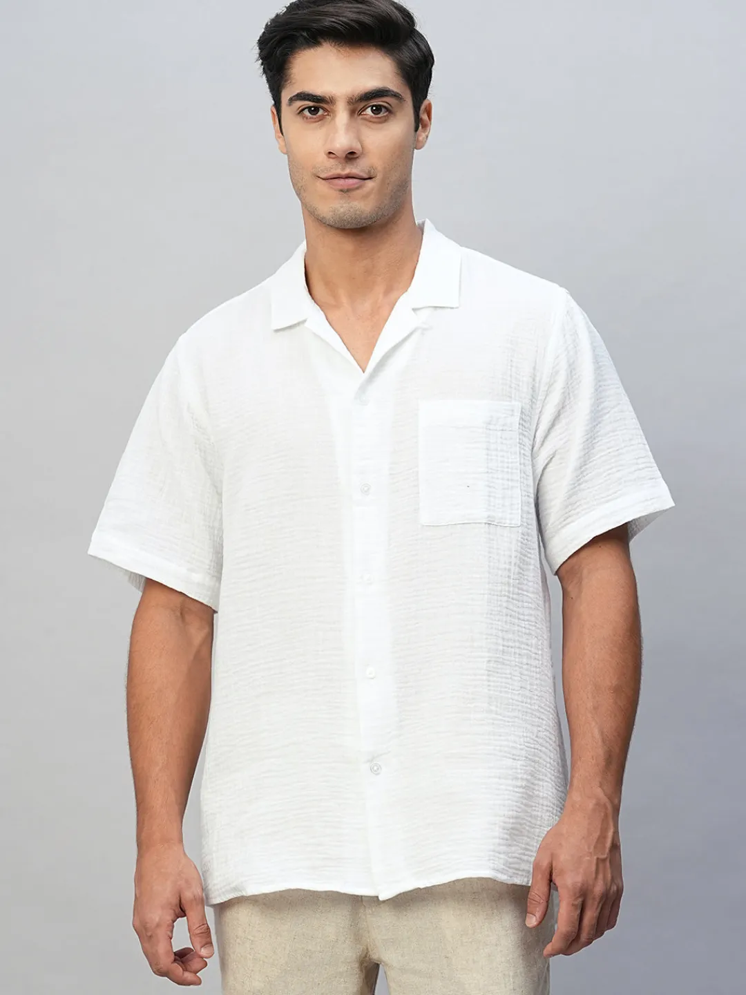 Women Cottonworld Solid | Solid^Men's 100% Cotton Regular Fit Shirt
