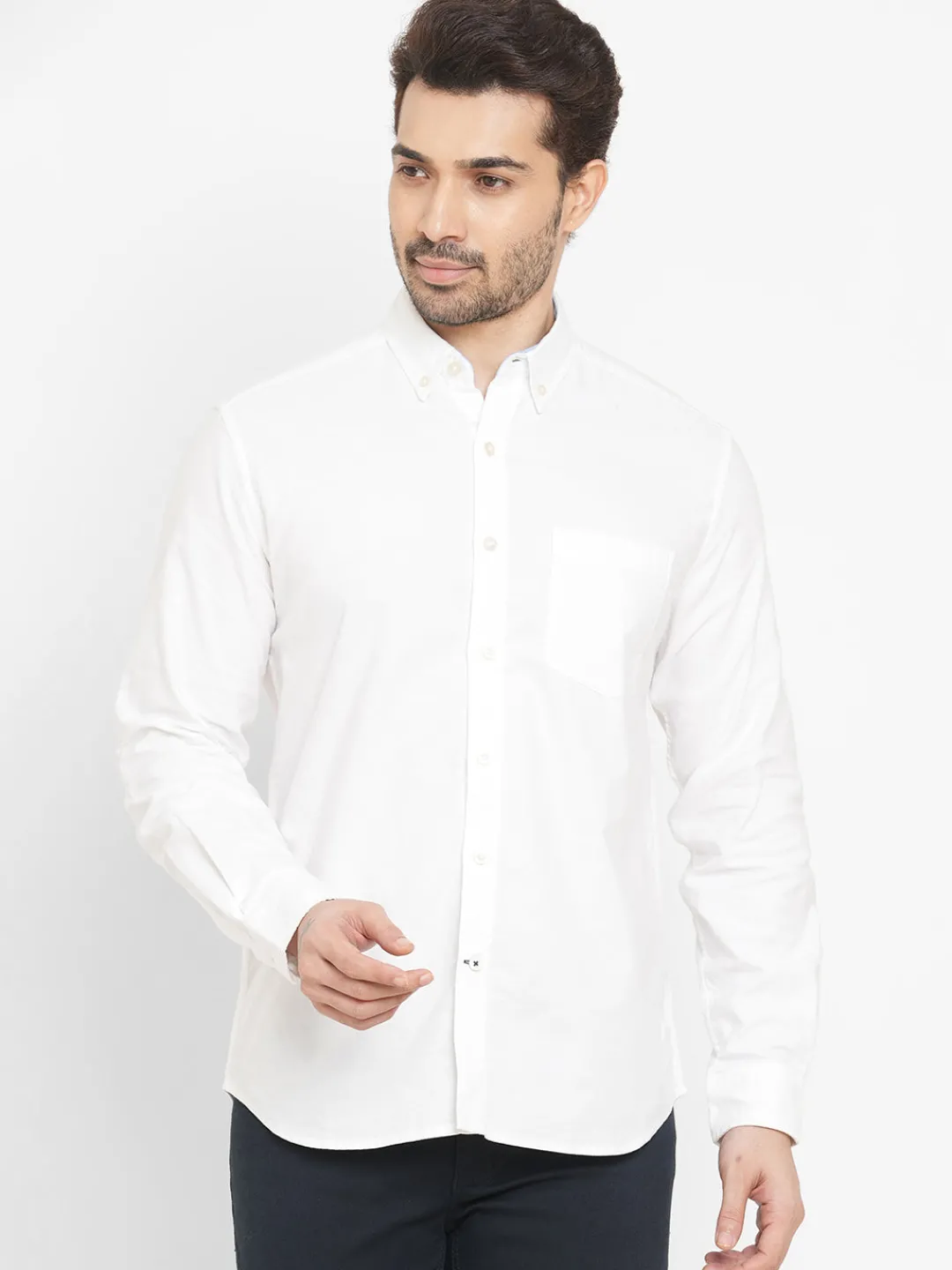 Women Cottonworld Solid | Solid^Men's 100% Cotton Regular Fit Shirt