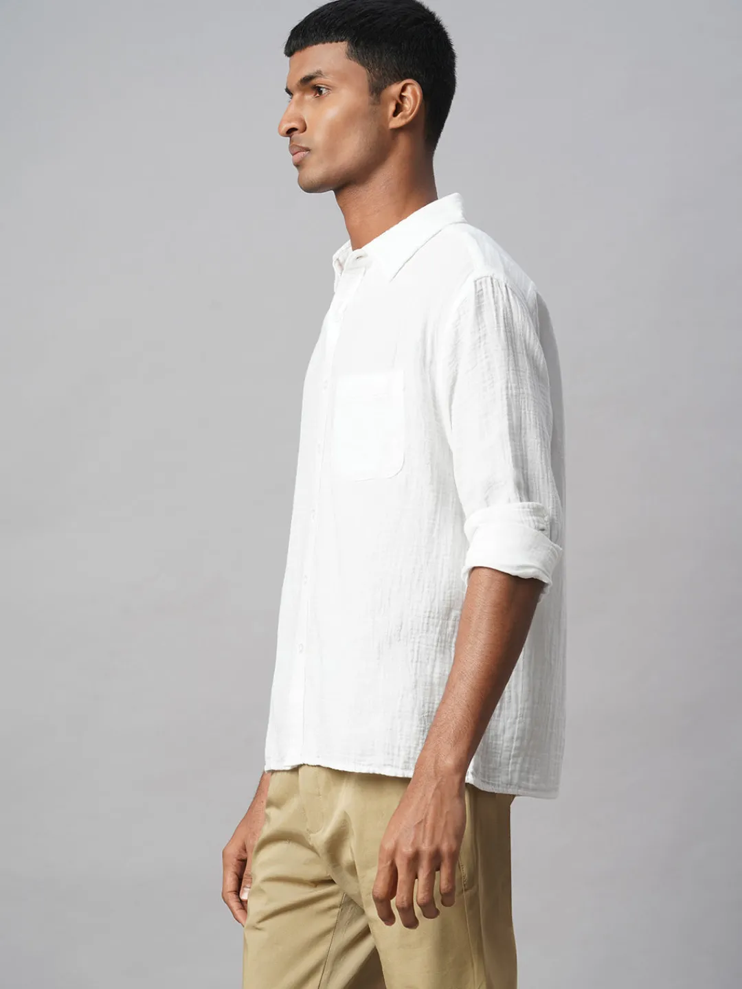 Women Cottonworld Solid | Solid^Men's 100% Cotton Regular Fit Shirt