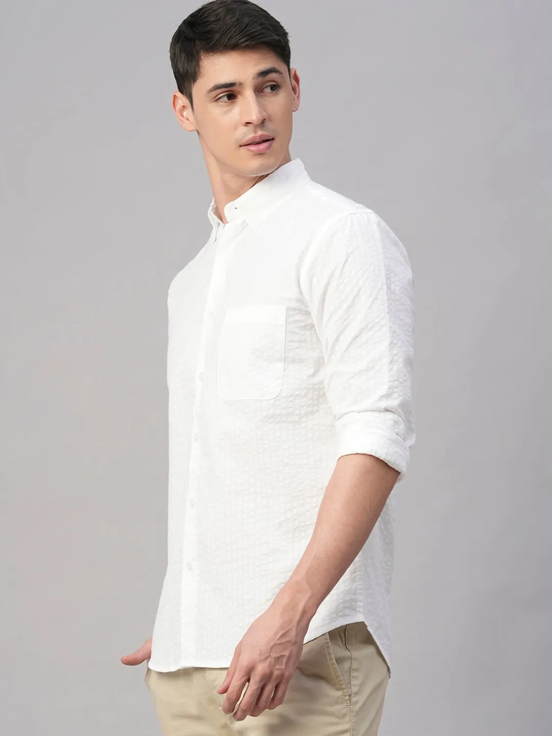 Women Cottonworld Solid | Solid^Men's 100% Cotton Regular Fit Shirt