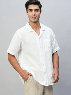Women Cottonworld Solid | Solid^Men's 100% Cotton Regular Fit Shirt