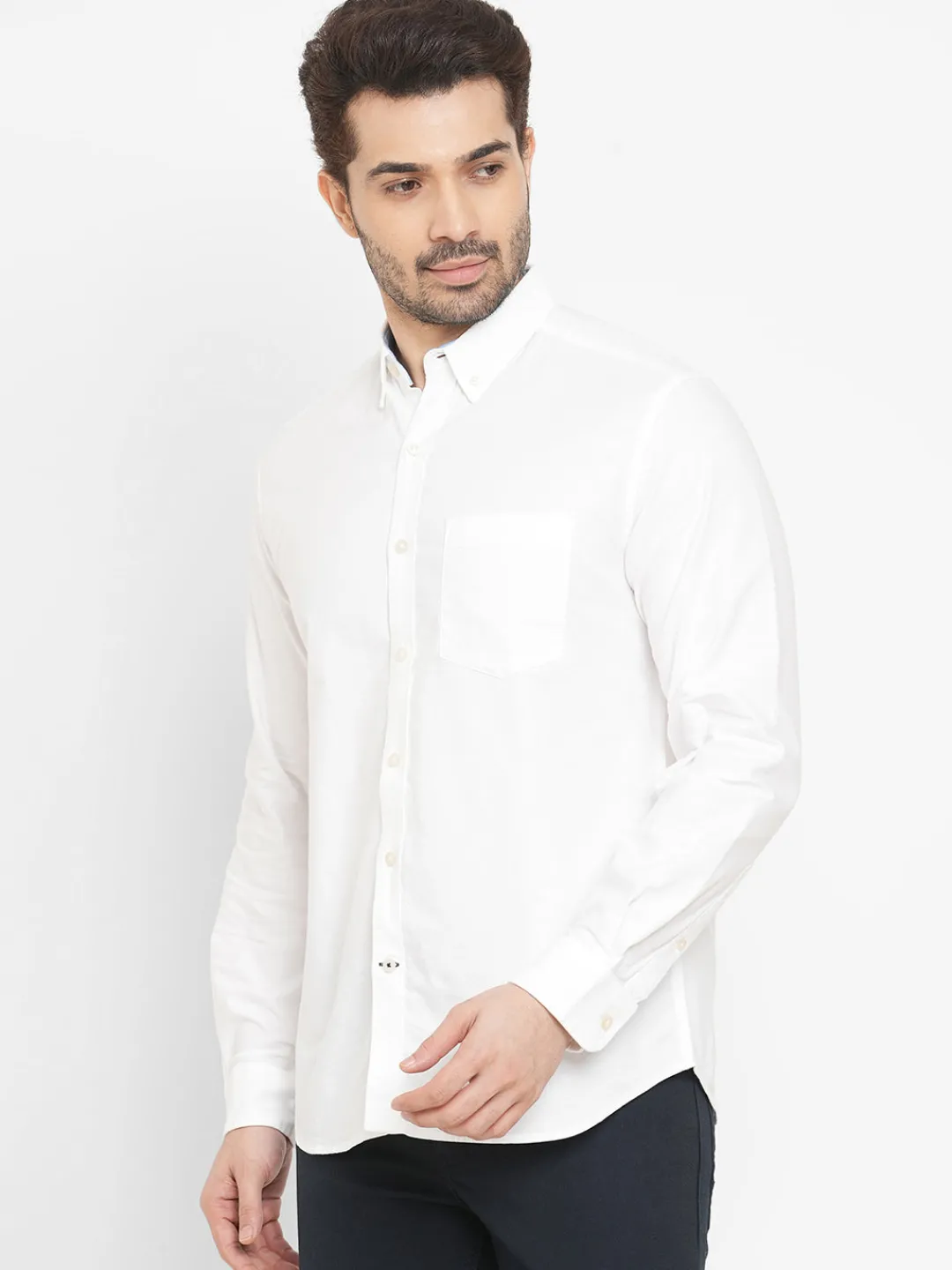 Women Cottonworld Solid | Solid^Men's 100% Cotton Regular Fit Shirt