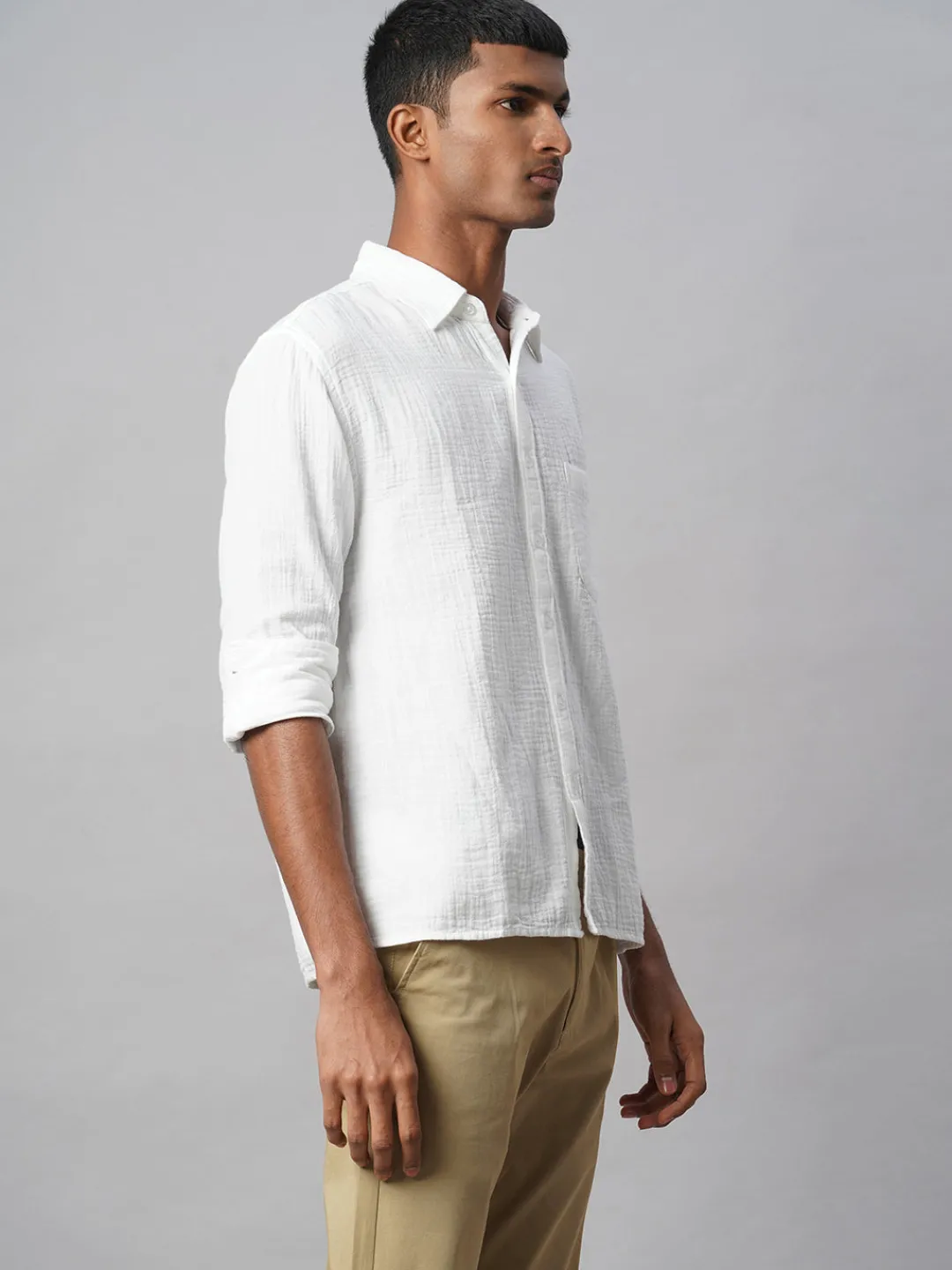 Women Cottonworld Solid | Solid^Men's 100% Cotton Regular Fit Shirt