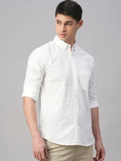 Women Cottonworld Solid | Solid^Men's 100% Cotton Regular Fit Shirt