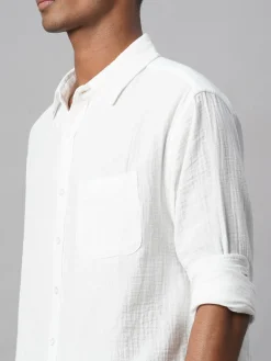 Women Cottonworld Solid | Solid^Men's 100% Cotton Regular Fit Shirt