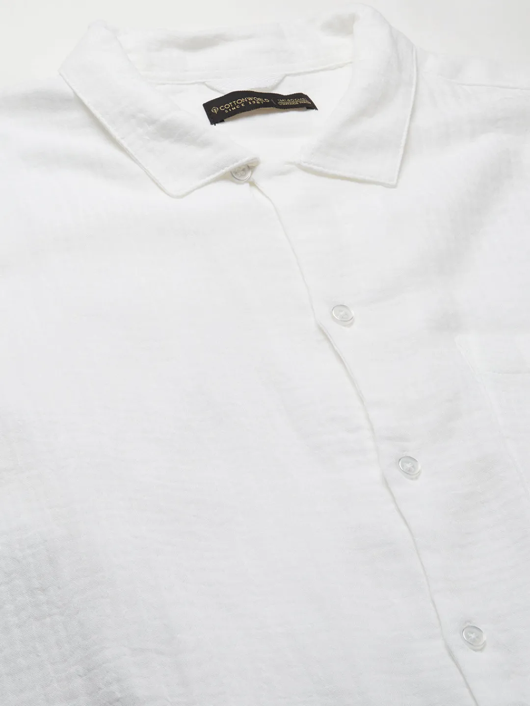 Women Cottonworld Solid | Solid^Men's 100% Cotton Regular Fit Shirt
