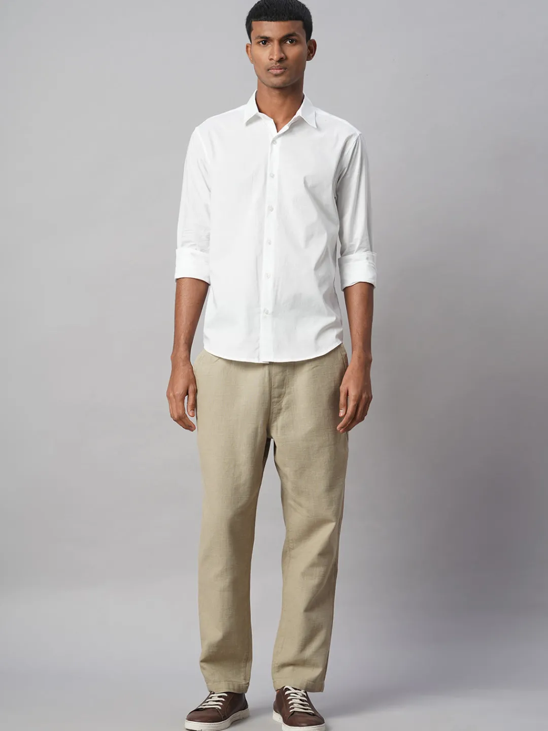 Women Cottonworld Solid | Solid^Men's 100% Cotton Slim Fit Shirt