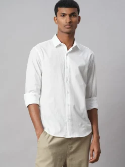 Women Cottonworld Solid | Solid^Men's 100% Cotton Slim Fit Shirt