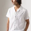 Women Cottonworld Striped | Striped^Men's 100% Cotton Stripe Regular Fit Cuban Collar Shirt