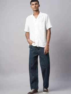 Women Cottonworld White Linen Shirts | 100% Linen Shirts^Men's 100% Linen Regular Fit Shirt