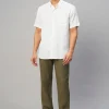 Women Cottonworld White Linen Shirts | Shirts^Men's 100% Linen Regular Fit Shirt