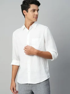 Women Cottonworld 100% Linen Shirts | 100% Linen Shirts^Men's 100% Linen Regular Fit Shirt