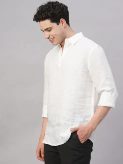 Women Cottonworld 100% Linen Shirts | 100% Linen Shirts^Men's 100% Linen Regular Fit Shirt