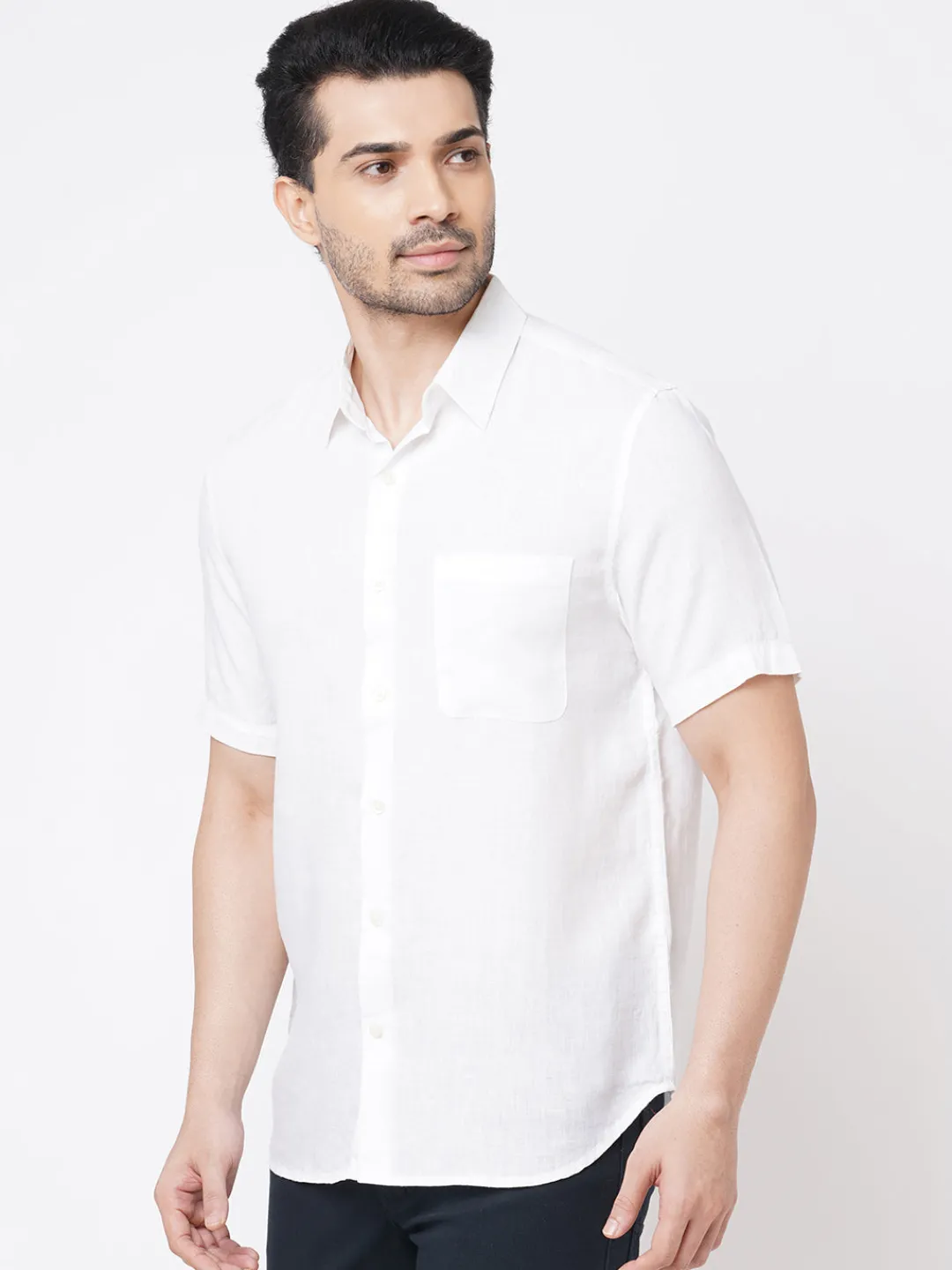 Women Cottonworld 100% Linen Shirts | 100% Linen Shirts^Men's 100% Linen Regular Fit Shirt