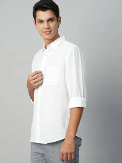 Women Cottonworld 100% Linen Shirts | 100% Linen Shirts^Men's 100% Linen Regular Fit Shirt