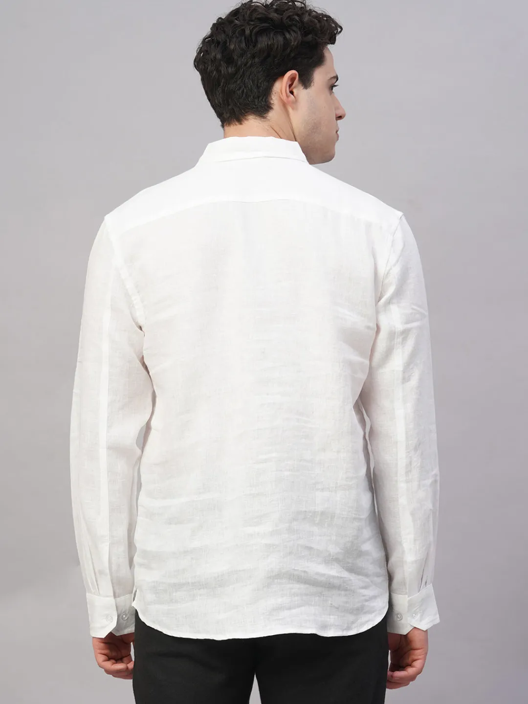 Women Cottonworld 100% Linen Shirts | 100% Linen Shirts^Men's 100% Linen Regular Fit Shirt