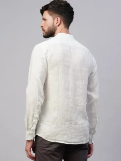 Women Cottonworld 100% Linen Shirts | 100% Linen Shirts^Men's 100% Linen Regular Fit Shirt
