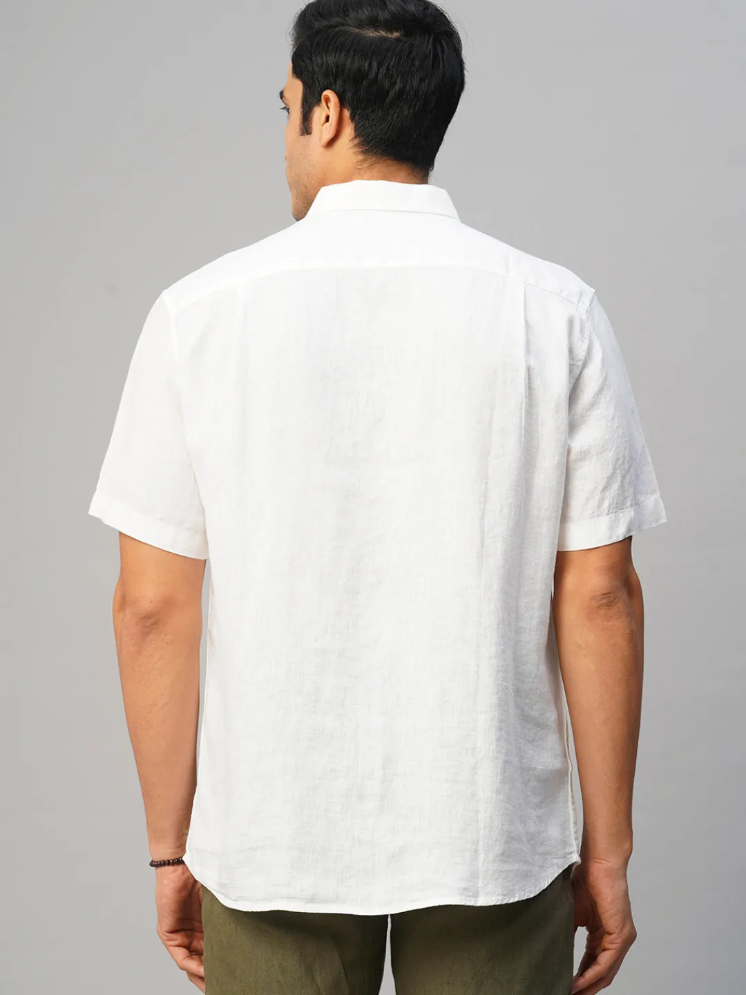 Women Cottonworld White Linen Shirts | Shirts^Men's 100% Linen Regular Fit Shirt